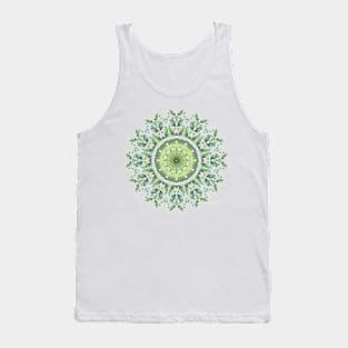 Summer Green Leaf Mandala Tank Top